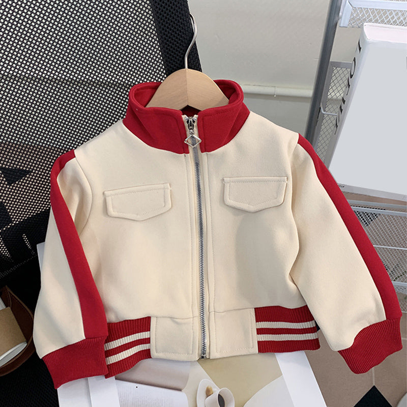Cute Baby Girl Patchwork Contrasting Sportswear Suit