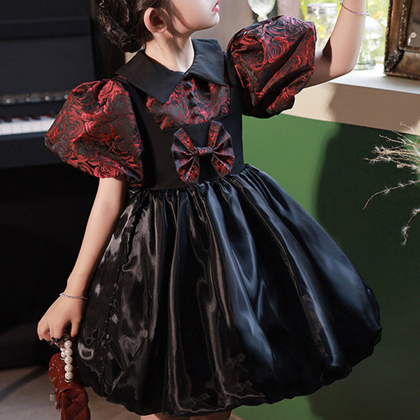 Elegant Baby Black Evening Dress Toddler Princess Dresses For Girls
