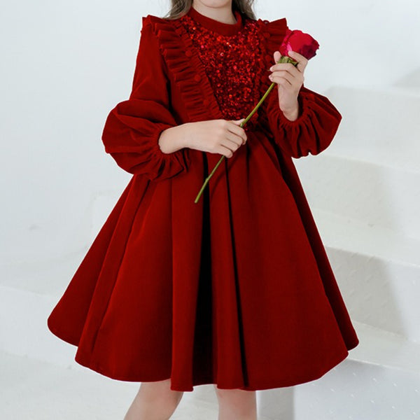 Children's Birthday Dress Girls Christmas Princess Dress Flower Girl Dress