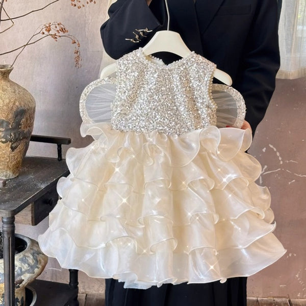 Girls Cute Birthday Dress Baby Party Princess Dress