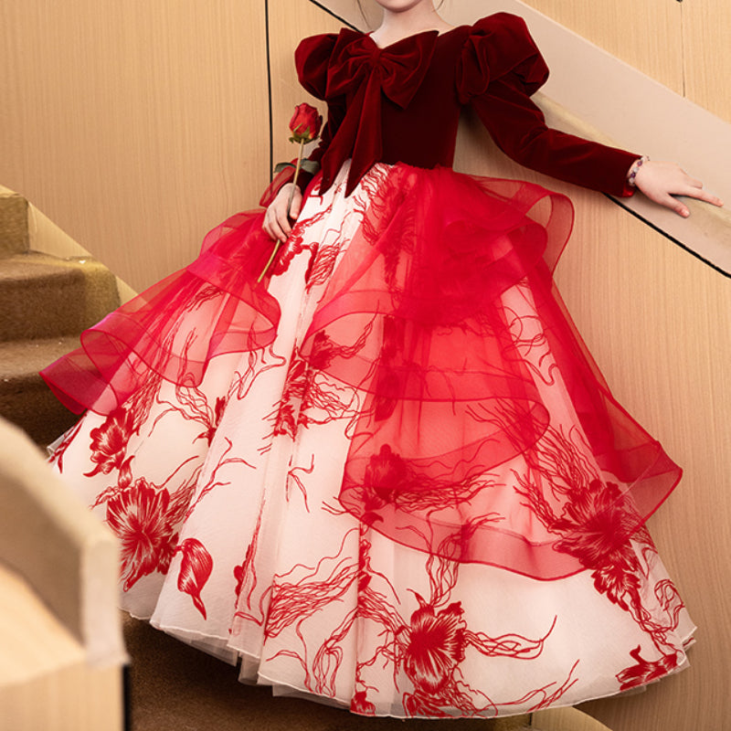 Girls Prom Princess Dress Winter Long Sleeve Girl Birthday Dress marryshe Girls Prom Princess Dress Winter Long Sleeve Girl Birthday Dress marryshe