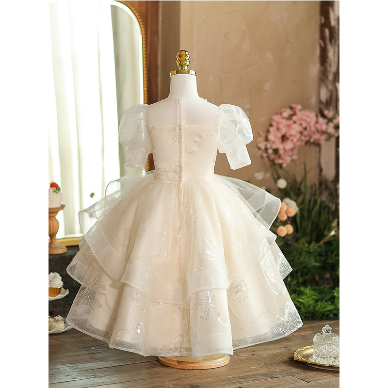 Short Front and Long Back Puffy Princess Dress Birthday Dress