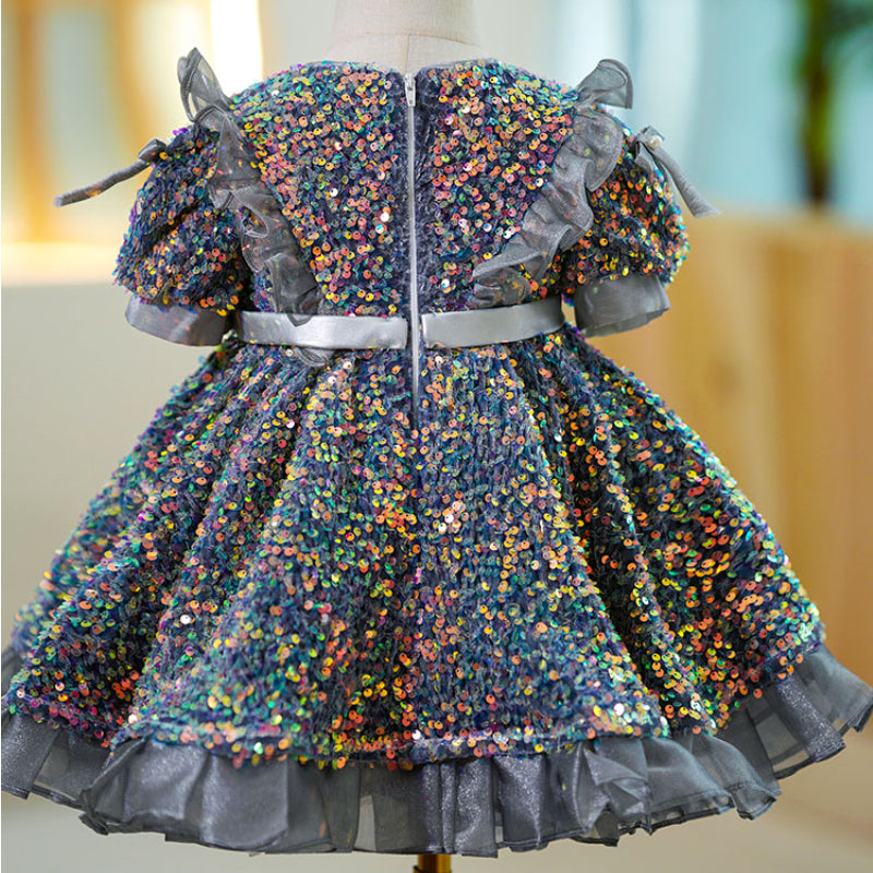 Girls Birthday Party Sequined Princess Dress