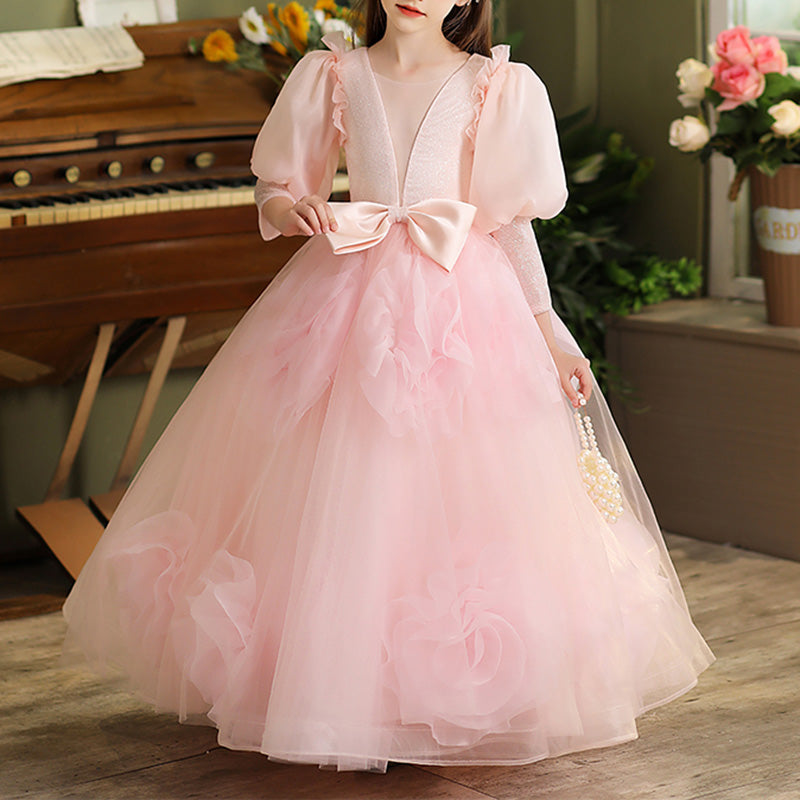 Luxurious Girls Pageant Flower Dress Toddler Birthday Christmas Princess Dress