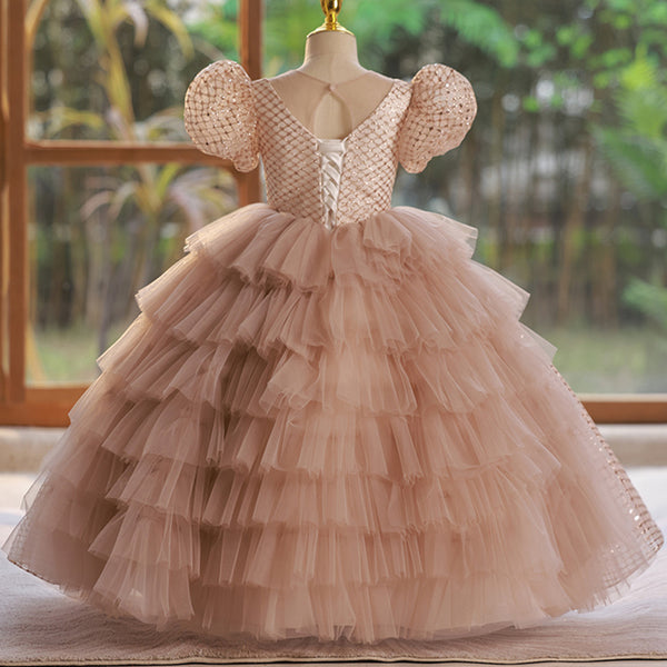 Cute Baby Girl Beauty Pageant Dress Toddler Birthday Party Princess Dress