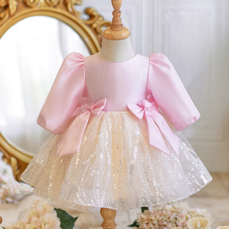 Baby Birthday Dress Girl Party Dress Girl Pink Princess Dress
