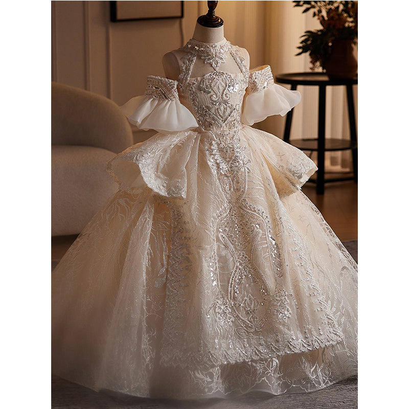 Girls Birthday Dress Princess Dress with Diamond Fluffy Skirt Girls Birthday Dress Princess Dress with Diamond Fluffy Skirt