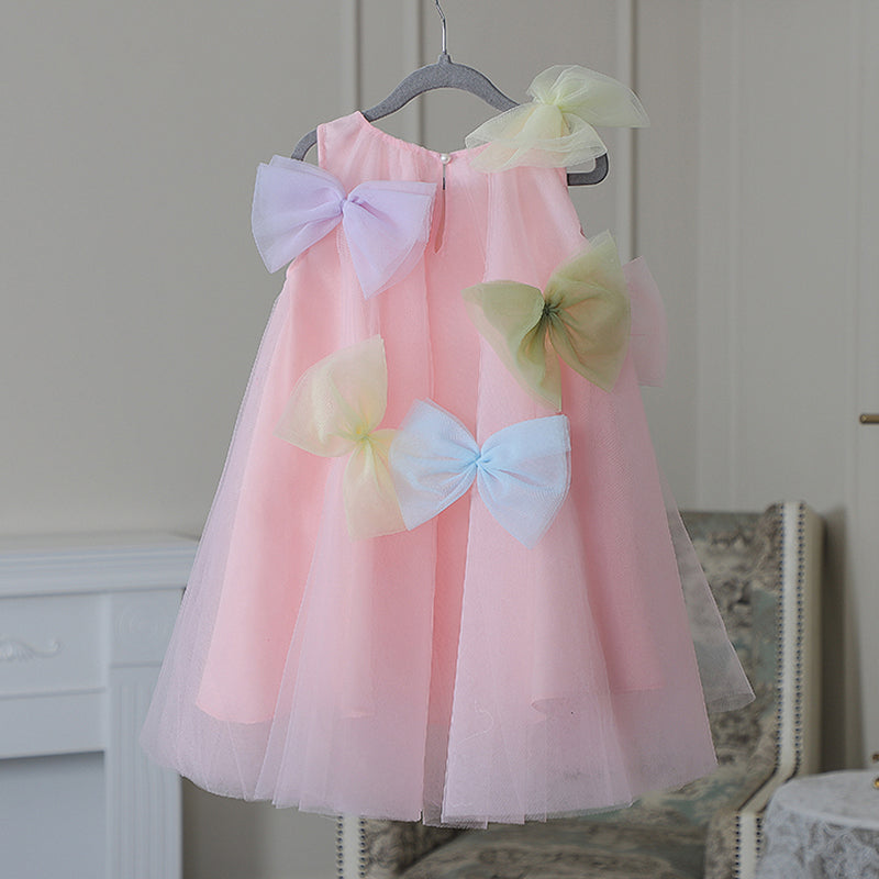 Cute Baby Girl's First Birthday Princess Dress Toddler Bow Knot Dress