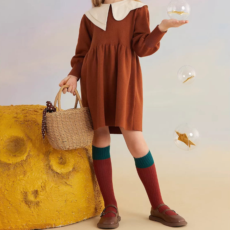 Girls Autumn School Dresses Girl Elegant Party Dresses
