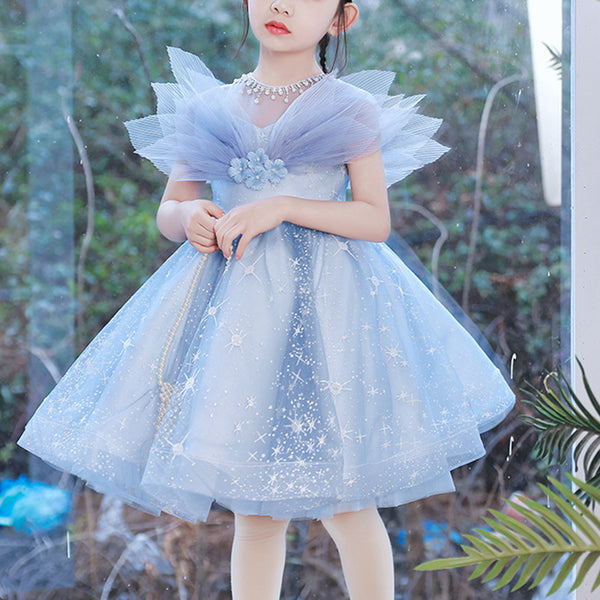 Luxurious Baby Girl and Toddler Birthday Prom Dress Puffy Princess Dress