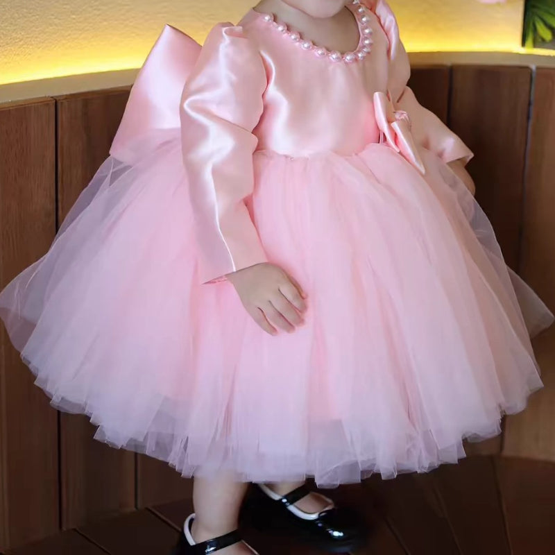 baby girl pink dress Baby Girl Pink Dress Flower Girl Wedding Dress Princess Dress