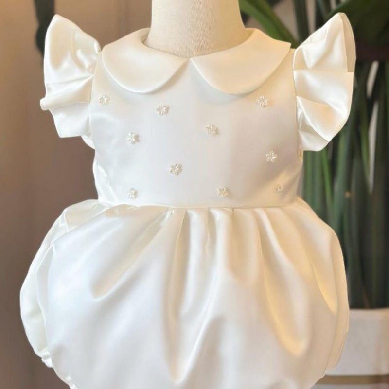 Baby Cute Communion Dress Girl White Birthday Princess Dress