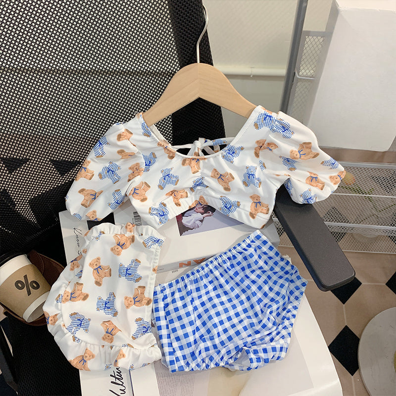 New Summer Baby Princess Swimsuit Two Piece Set