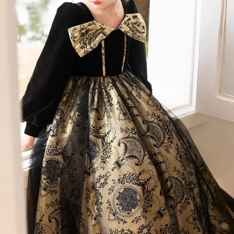 Girls' Ball Gowns Girls' Birthday Velvet Dresses Girls' Pageant Dresses