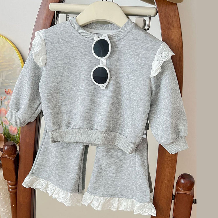 Cute Baby Girl Sports Sweatshirt Two-piece Set