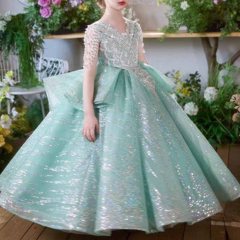 Girls' Birthday Princess Dress Flower Girl Wedding Dress Girls' Prom Dress