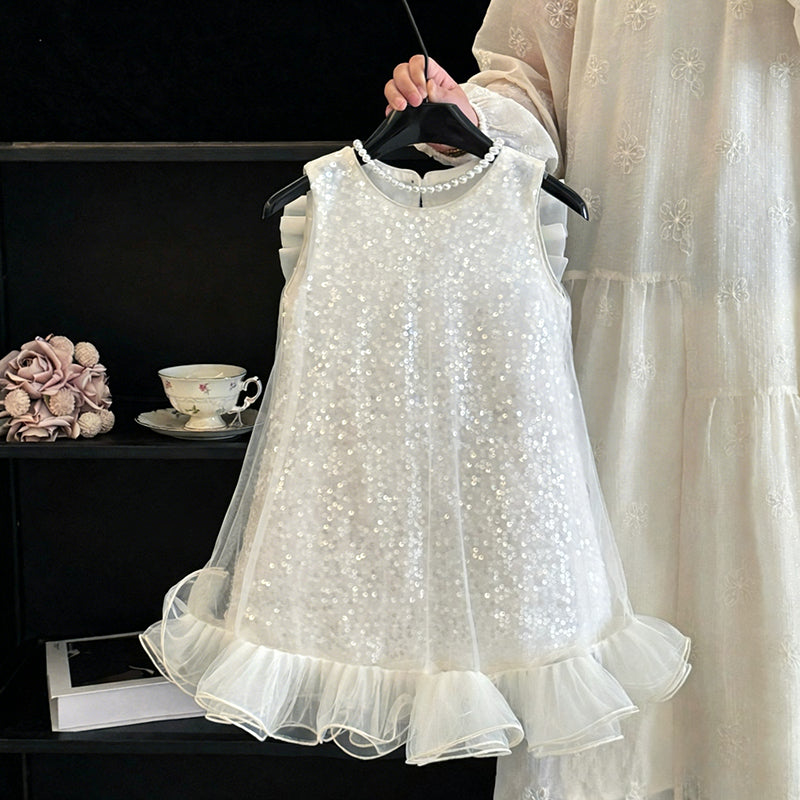 sequin white party dress Girl White Sequin Dresses Girl Party Dresses Flower Girl Dresses – marryshe