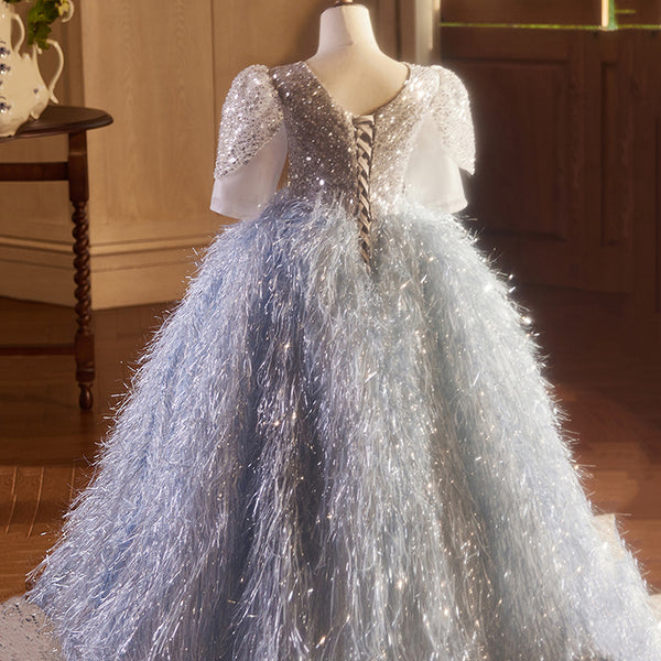 Elegant Baby Sequin Evening Gown Princess Toddler Dress