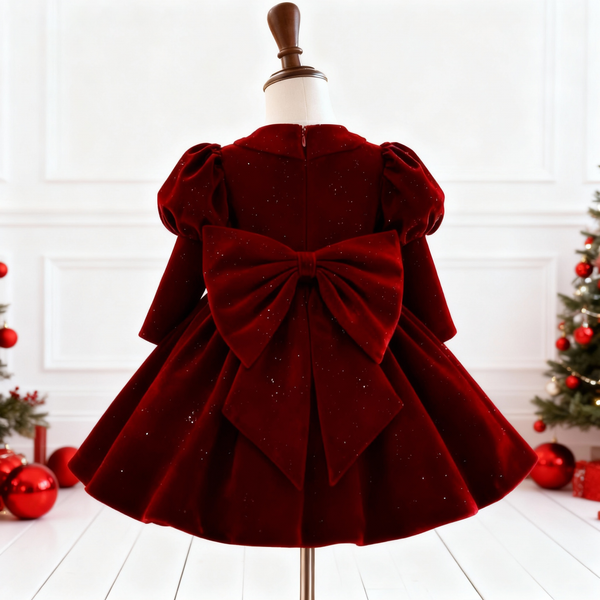 Toddler Christmas Dress Baby Girl Red Dress Birthday Dress Festival Dress