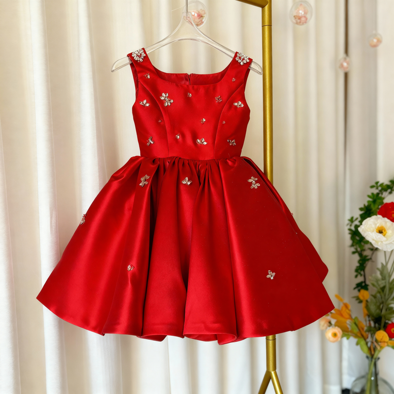 Girls Christening Dresses Pink Girls Beauty Pageant Dress Children Birthday Dress