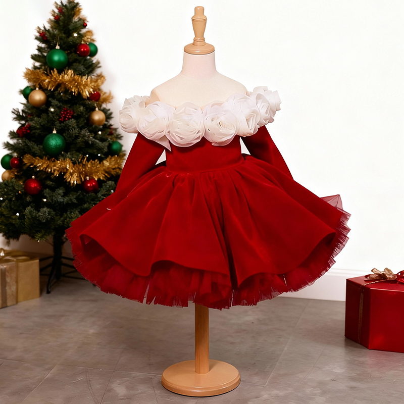 Girls Christmas Princess Dress Children's Birthday Dress Girls Prom Dress