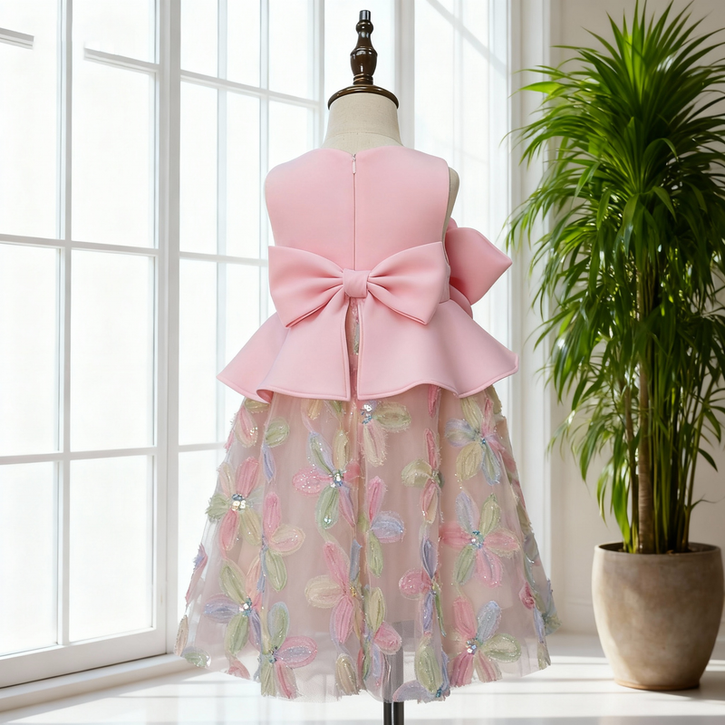 Children's Formal Dress Flower Girl Cute Dress Girl Birthday Princess Dress, Pink / 2-3 Years (100cm) Children's Formal Dress Flower Girl Cute Dress Girl Birthday Princess Dress, Pink / 2-3 Years (100cm)