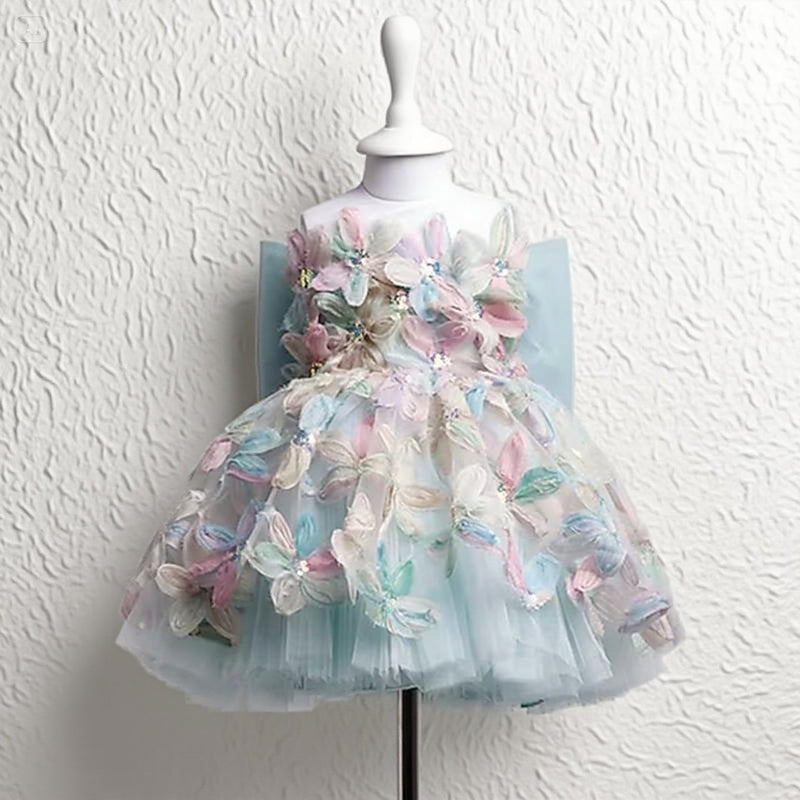 Baby Girl Birthday Princess Dress Floral Fairy Costume Sleeveless Tu marryshe Baby Girl Birthday Princess Dress Floral Fairy Costume Sleeveless Tu marryshe