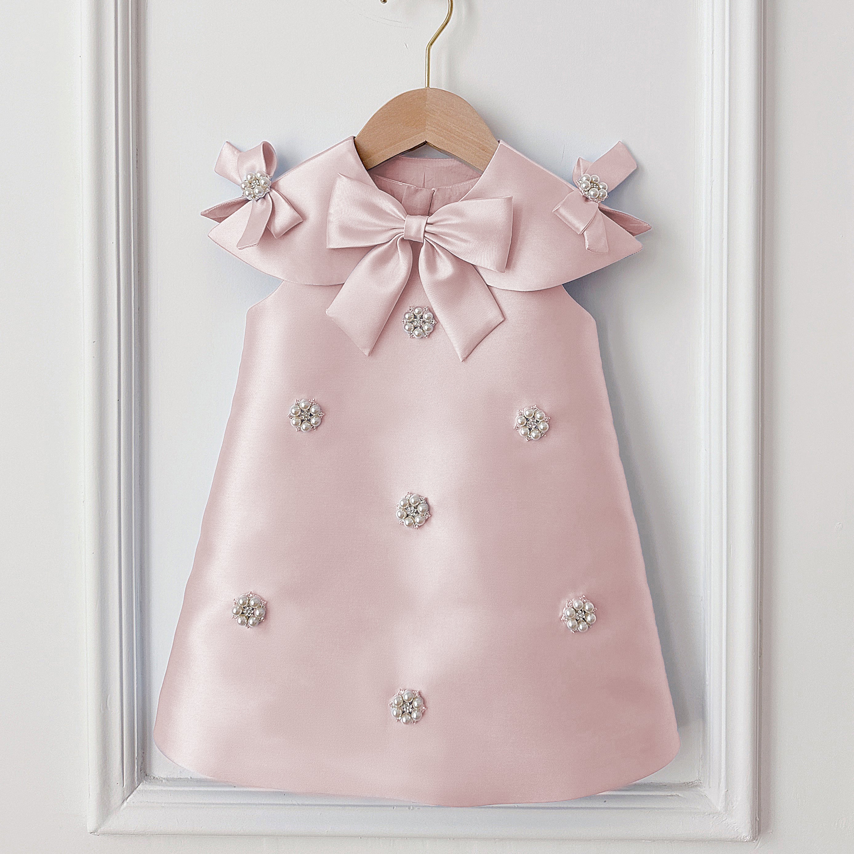 Cute Baby Girl Bead Dress Beauty Pageant Dress Toddler First Communi