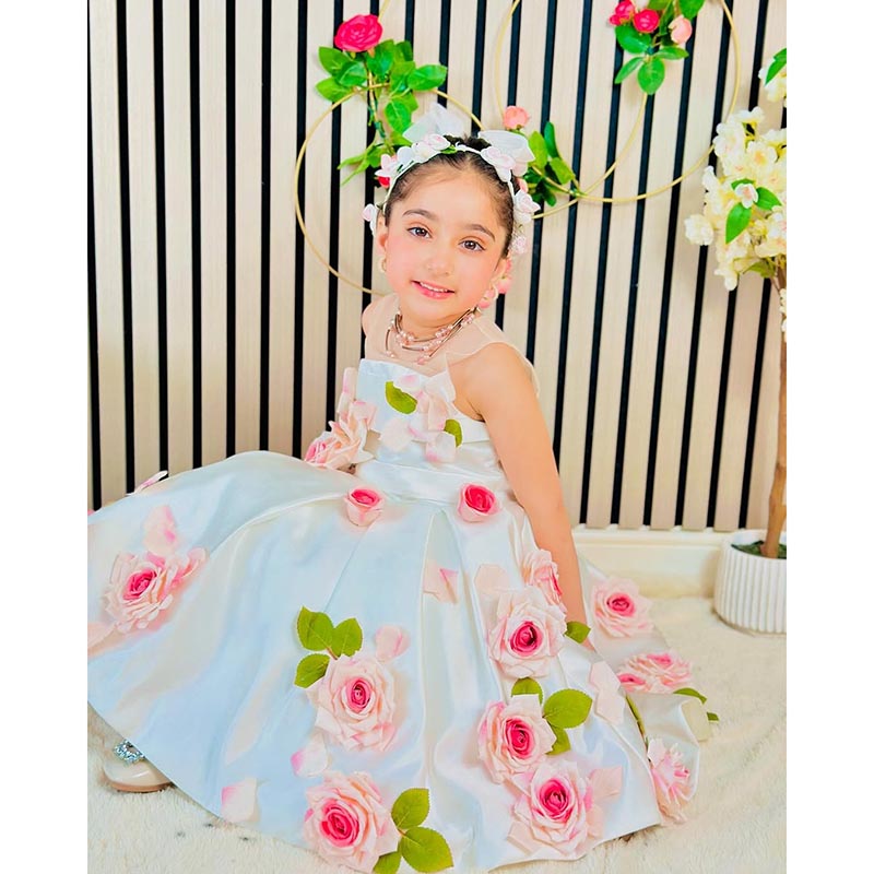 Flower Girl Dress Toddler Birthday Party Dress Summer Flower Puffy Girl Formal Dresses