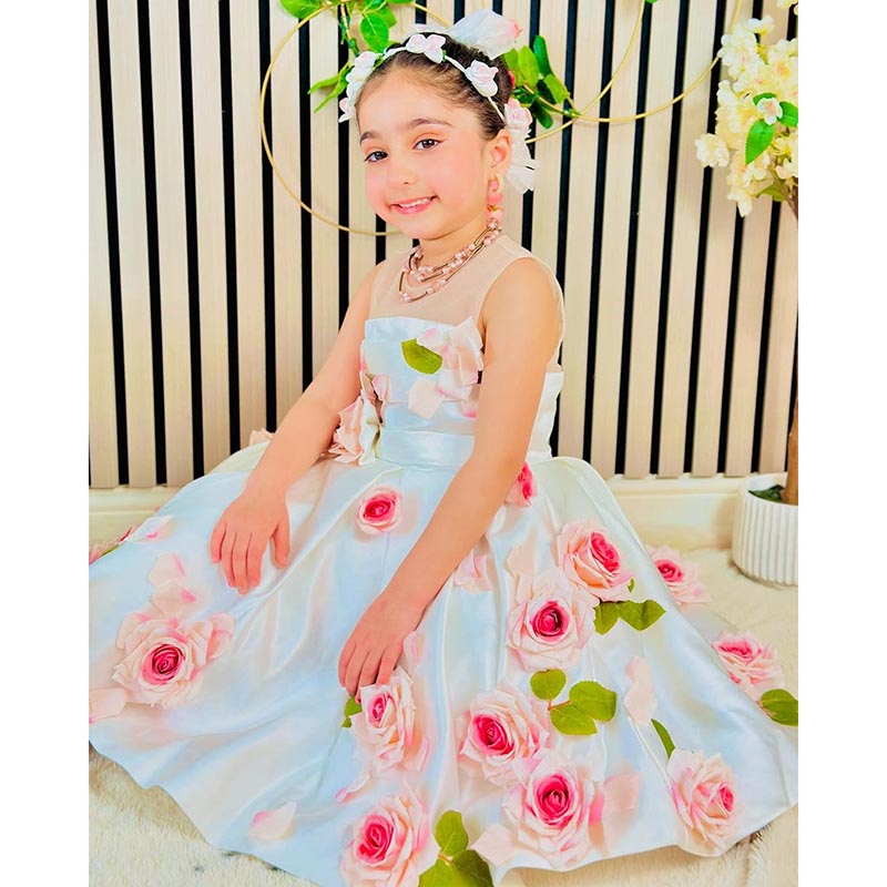 Flower Girl Dress Toddler Birthday Party Dress Summer Flower Puffy Gi marryshe Flower Girl Dress Toddler Birthday Party Dress Summer Flower Puffy Gi marryshe