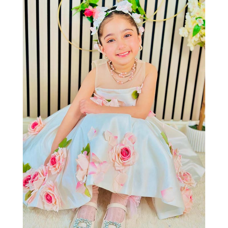 Flower Girl Dress Toddler Birthday Party Dress Summer Flower Puffy Gi marryshe Flower Girl Dress Toddler Birthday Party Dress Summer Flower Puffy Gi marryshe