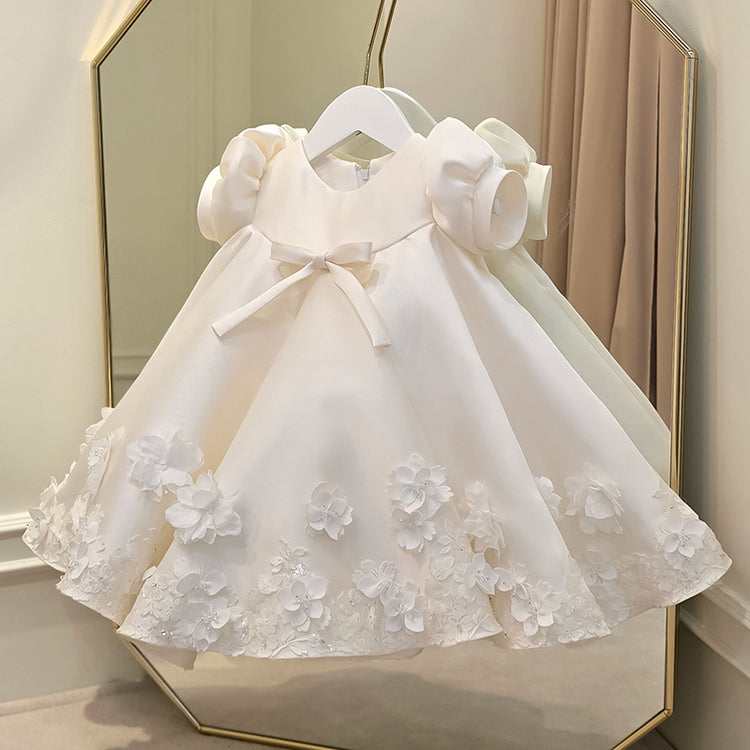 Elegant Girls Dress  Baby Girl Baptism Dress Toddler First Birthday Princess Dress