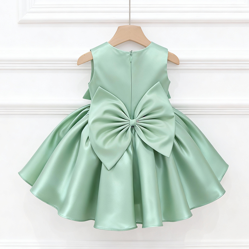 green dress for christening Girl Birthday Dresses Girls Toddler Formal Princess Dress Wedding Gowns