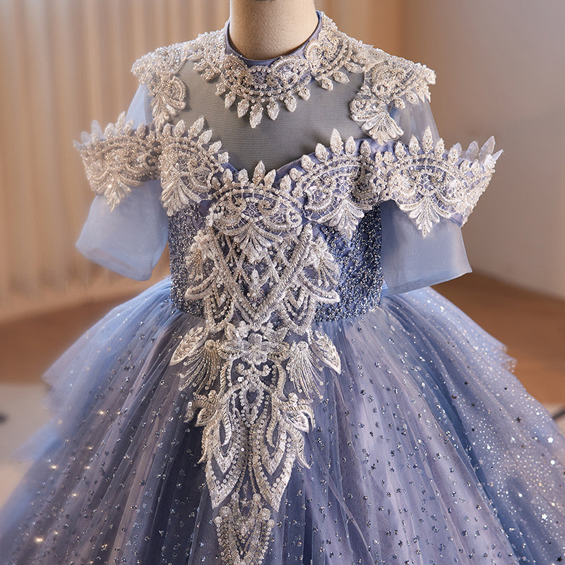 Luxurious Baby Girl Sequins Dress Toddler Birthday Princess Dress