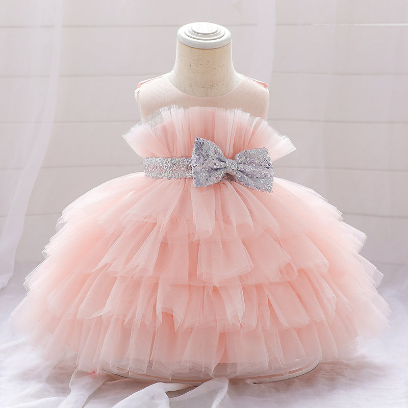 Girls Birthday Party Princess Dress Flower Girl Fluffy Cake Dress