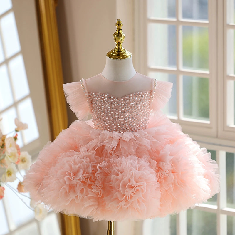 Girls Pageant Princess Dress Girls Birthday Puffy Dress