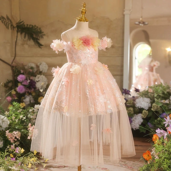 Cute Girl Birthday Princess Dress Flower Girl Wedding Dress