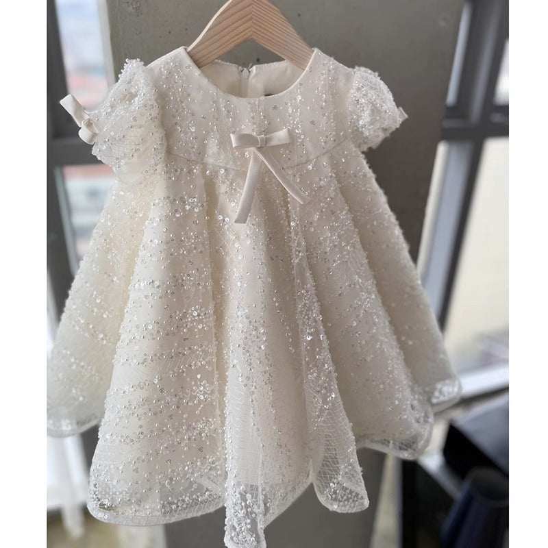 Cute Girls Christening Dress Toddler First Birthday Party Princess Dress