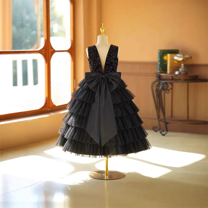 Cute Girl Black Formal Dresses Girls Pageant Dresses