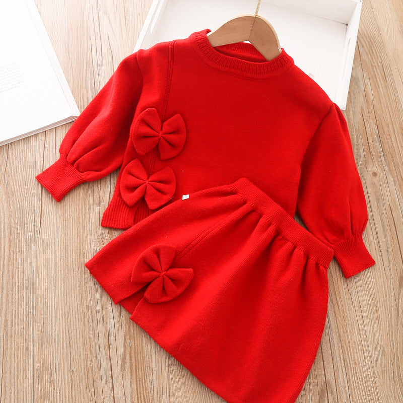 Baby Girl Bow-knot Cute Dress Infant Two Piece Set Princess Dress