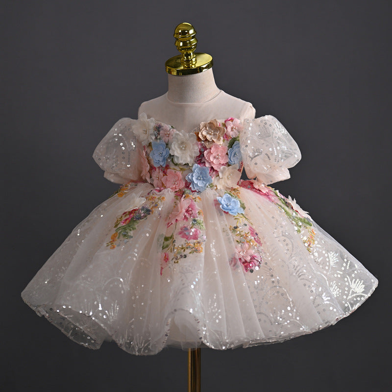 Girls Birthday Dress Children's Communion Princess Dress Flower Girl Dress