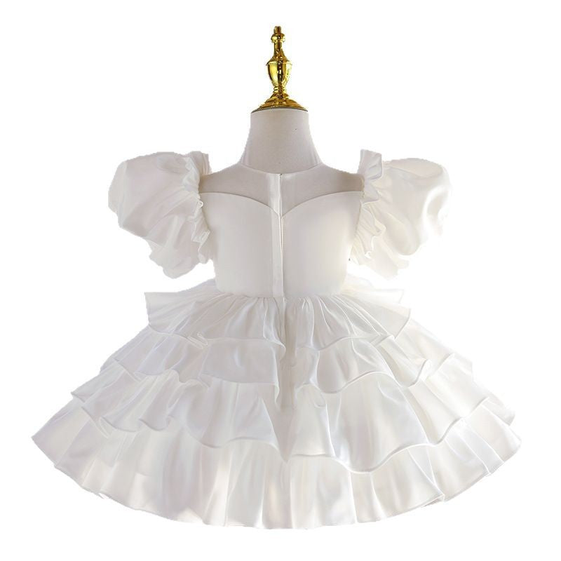 Girls Birthday Princess Dress Flower Girl Wedding Cake Dress
