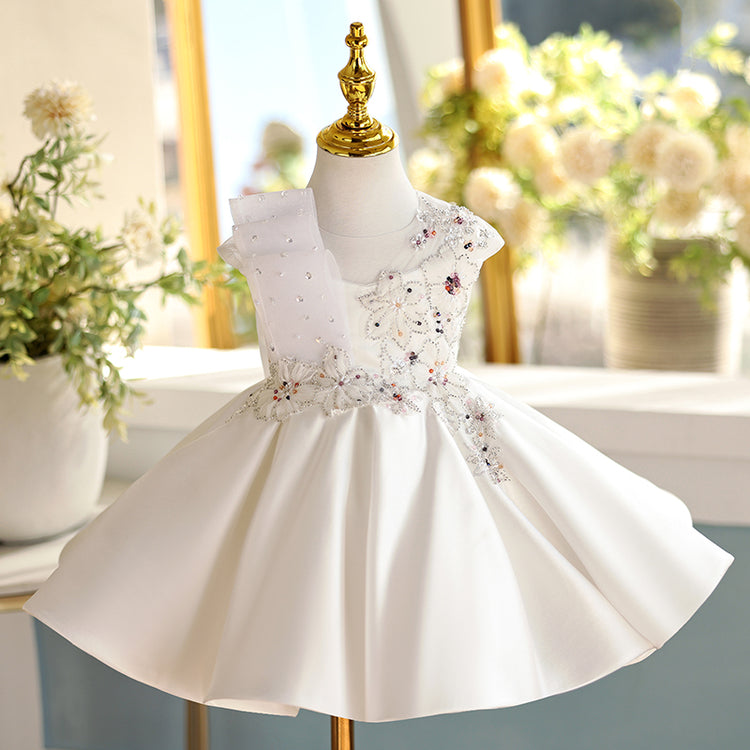 Children's Baptism Princess Dress Girl Birthday Party Dress Flower