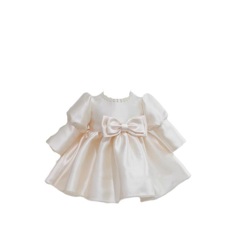 first birthday dress long sleeve Dress with headband. Dress with lace. Gold color dress. First birthday dress. Tutu dress. Dress with long sleeves. Dress for girl