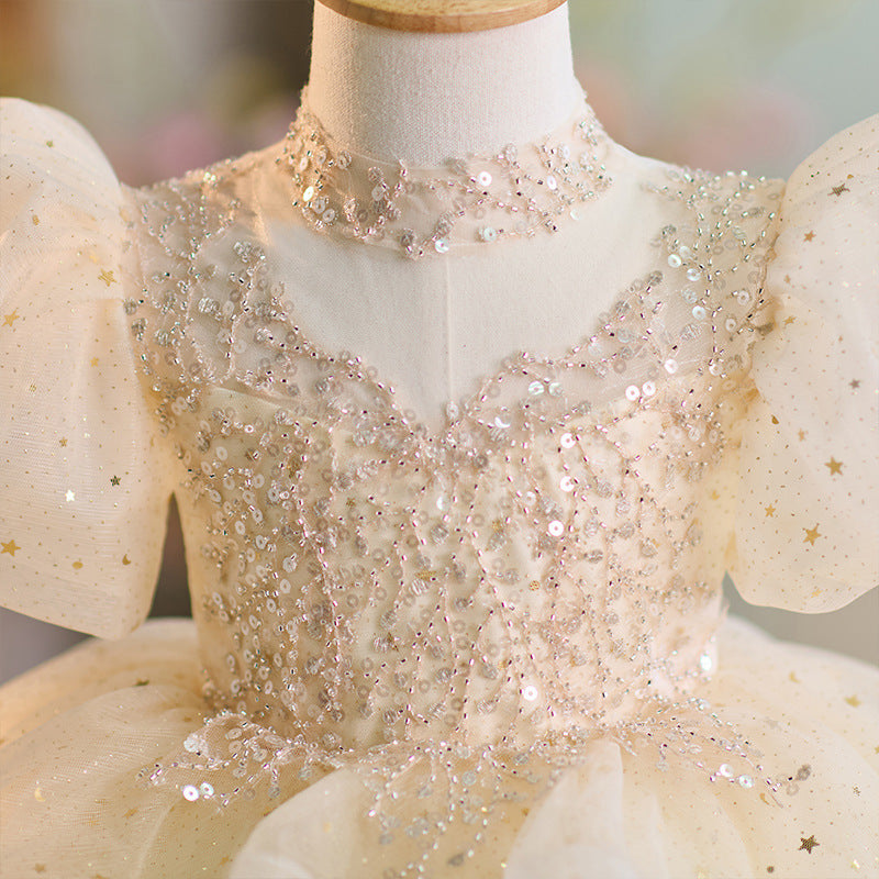 Flower Girl Wedding Princess Dress Cute Girl Birthday Party Dress