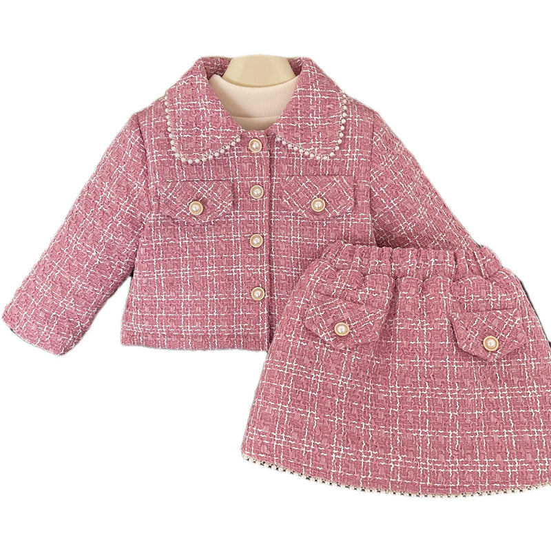 New Year Girls Pink  Two-piece Suit