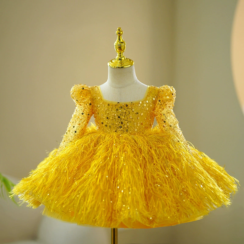 Baby Cute Girl Pageant Dress Toddler First Birthday Party Princess Dress