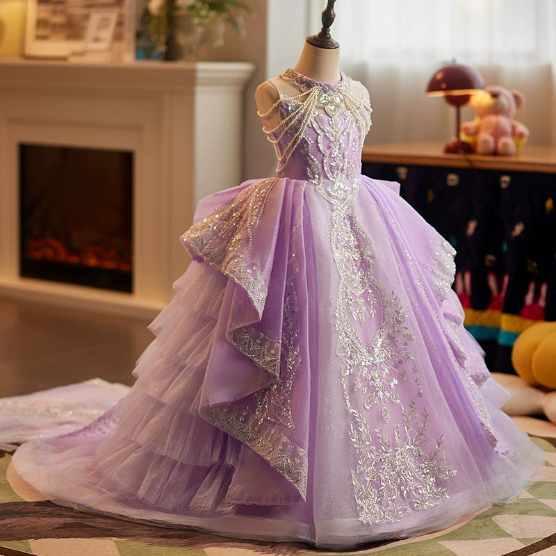 Puffy Long Train Dresses Christmas Princess Dresses