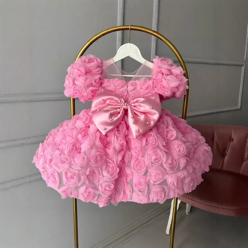 Girls Birthday Dress Children Flower Princess Dress