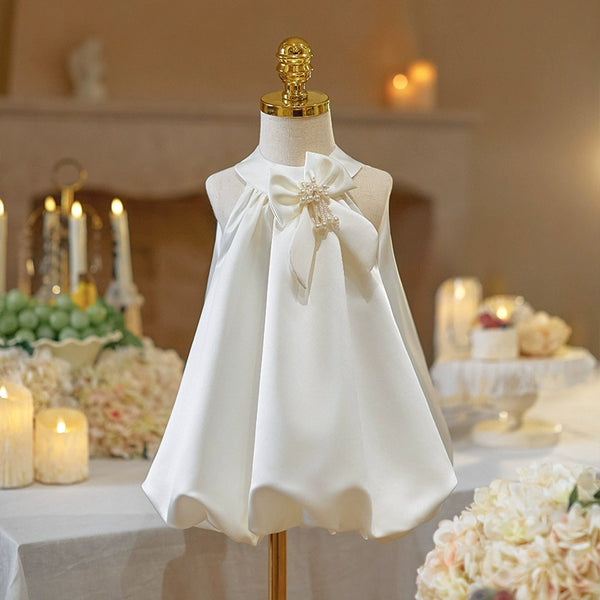 White Baby Girl Communion Dress Flower Girl Wedding Dress Girl Birthday Princess Dress